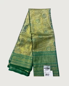 Exquisite Kanjeevaram Tissue Saree Embrace with Meena boarder Rich Pallu