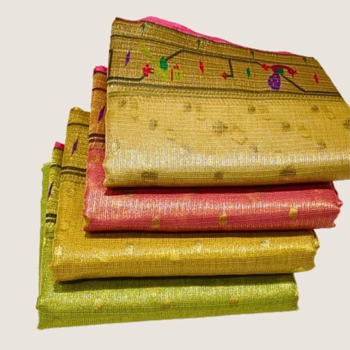 kota silk embroidery sarees with paithani boarder cream colour fancy saree